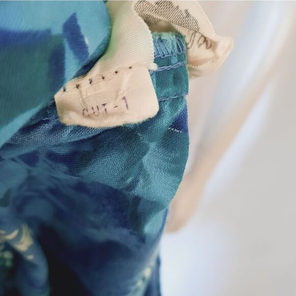 Vintage Dress size XL Tropical Print Soft Cotton with Tie Waist — Maternity Suit - Picture 7 of 9